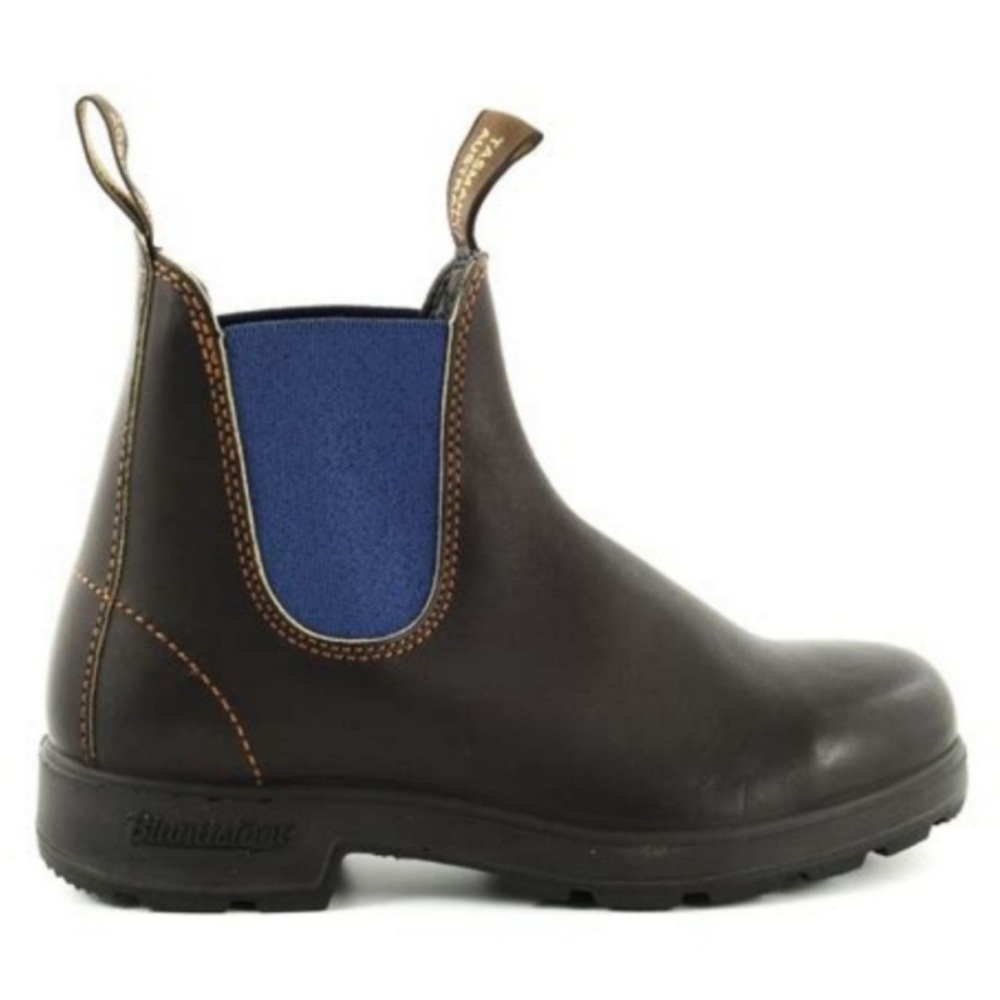 Blundstone dark brown and blue